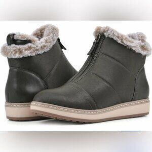 New White Mountain Army Green Tamarin Puffer Ankle Boot Weather Smart 10